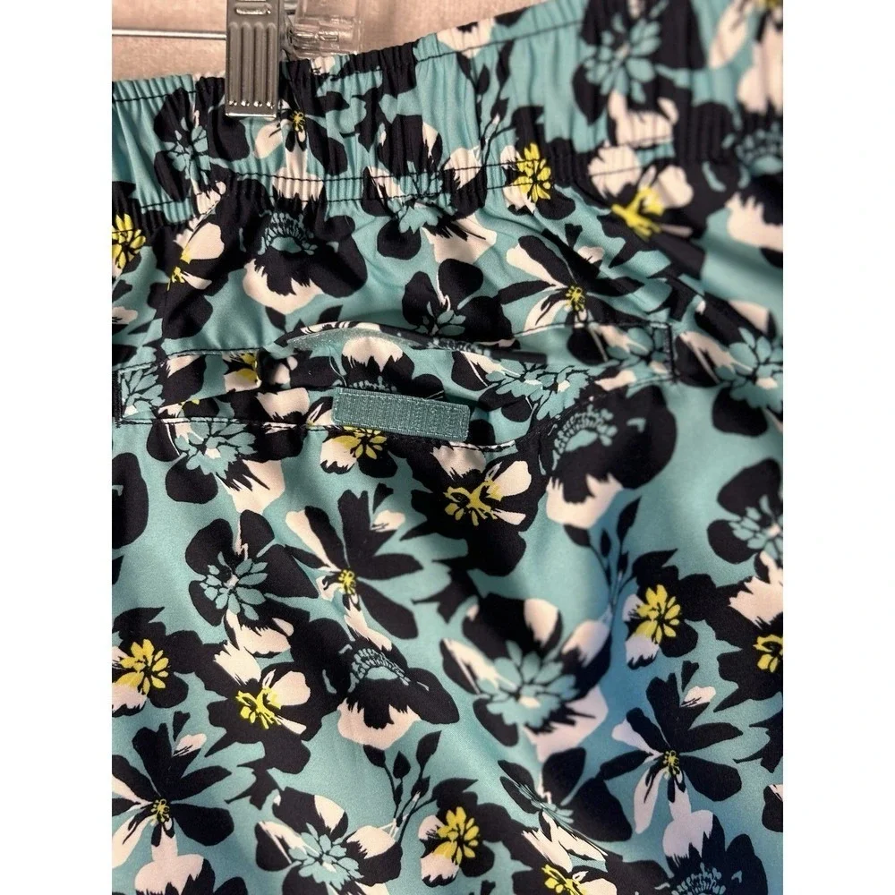 Nautical NWT Men's Swim Suit Trunks Poppy Print Blue Green Size 4XL